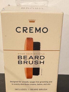 Cremo Premium Beard Brush with Wood Handle
